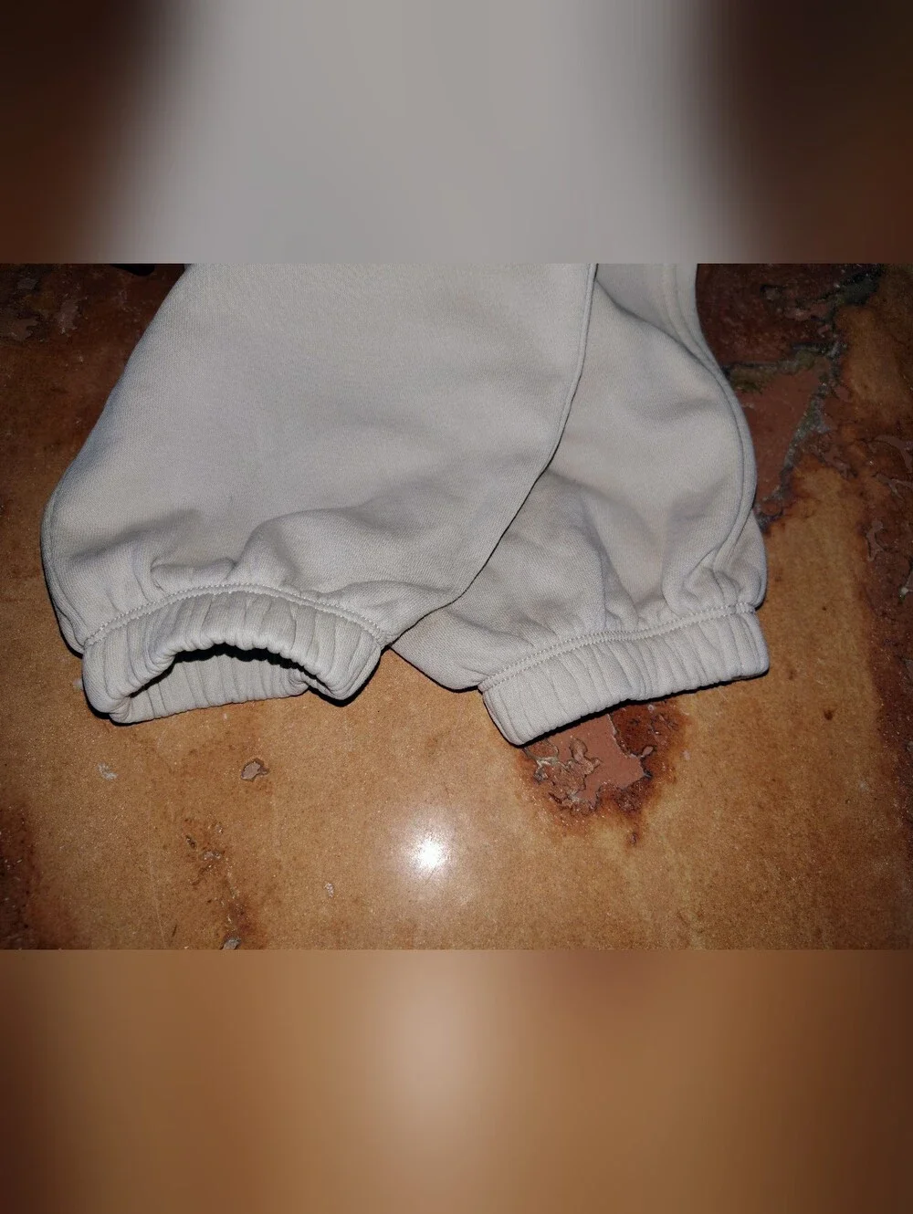Nike Kids Cream Sweatpants with Elastic Waist Size Kids L